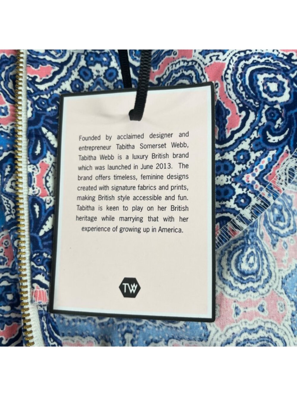 Tabitha Webb Sheath Shift Dress Size 2 Blue Pink New Sleeveless Summer - Picture 9 of 10
